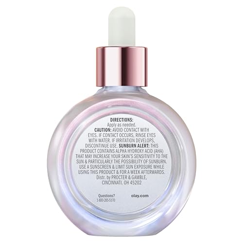 Olay Super Serum - Glow Serum for Face - Activated Niacinamide, Vitamin C & E, Collagen Peptide, AHA - 5-in-1 Benefits - Brightens, Hydrates, Smooths, Firms, Evens Tone, Proactive Anti-Aging, 1.0 Oz