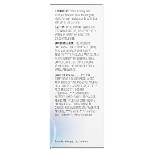 Olay Super Serum - Glow Serum for Face - Activated Niacinamide, Vitamin C & E, Collagen Peptide, AHA - 5-in-1 Benefits - Brightens, Hydrates, Smooths, Firms, Evens Tone, Proactive Anti-Aging, 1.0 Oz