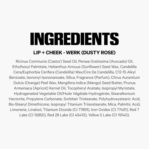 Milk Makeup Lip + Cheek Stick – Buildable Cream Blush + Lip Color w/Hydrating Mango Butter + Avocado Oil for a Natural Flush – Long-Lasting, Multiuse, Vegan Formula – Werk (Dusty Rose), 0.21 oz