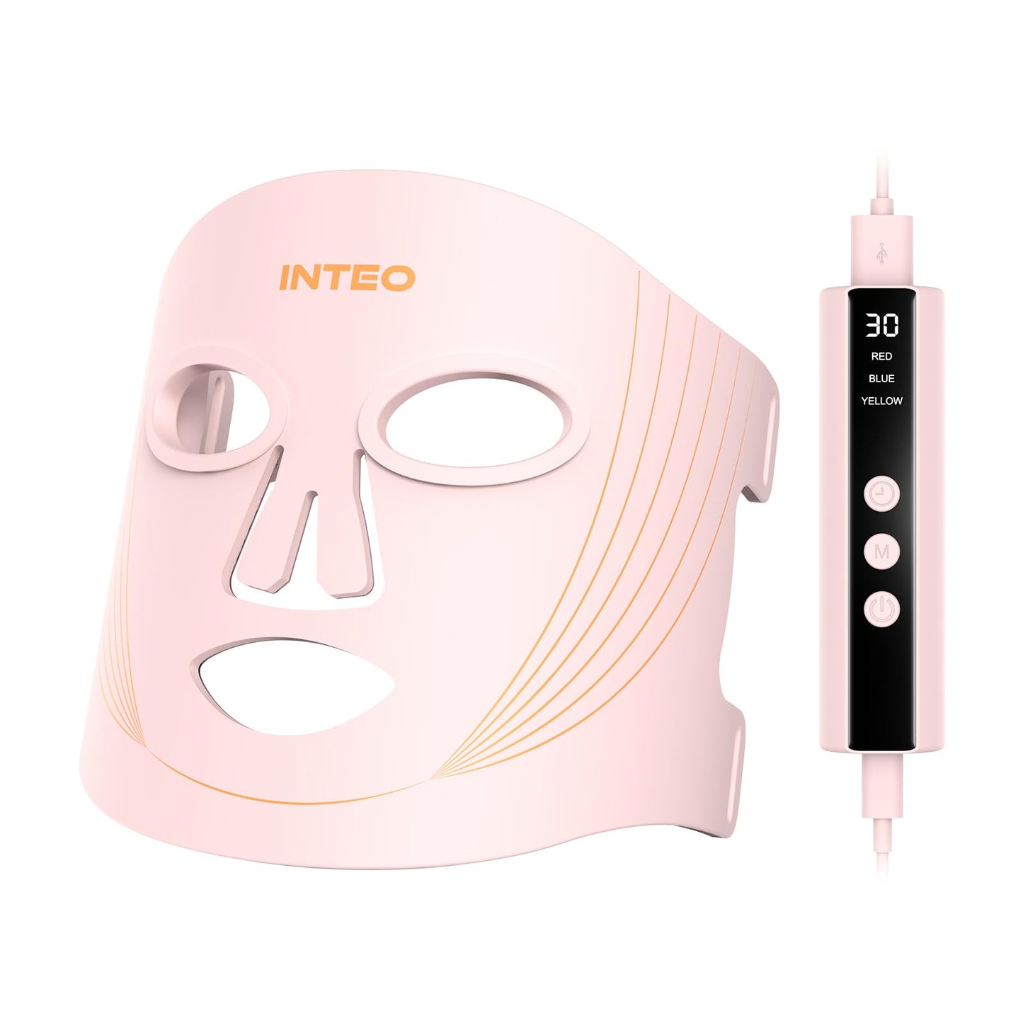 INTEO Red Light Therapy Face Mask – LED & Near-Infrared 850nm, 3 Modes