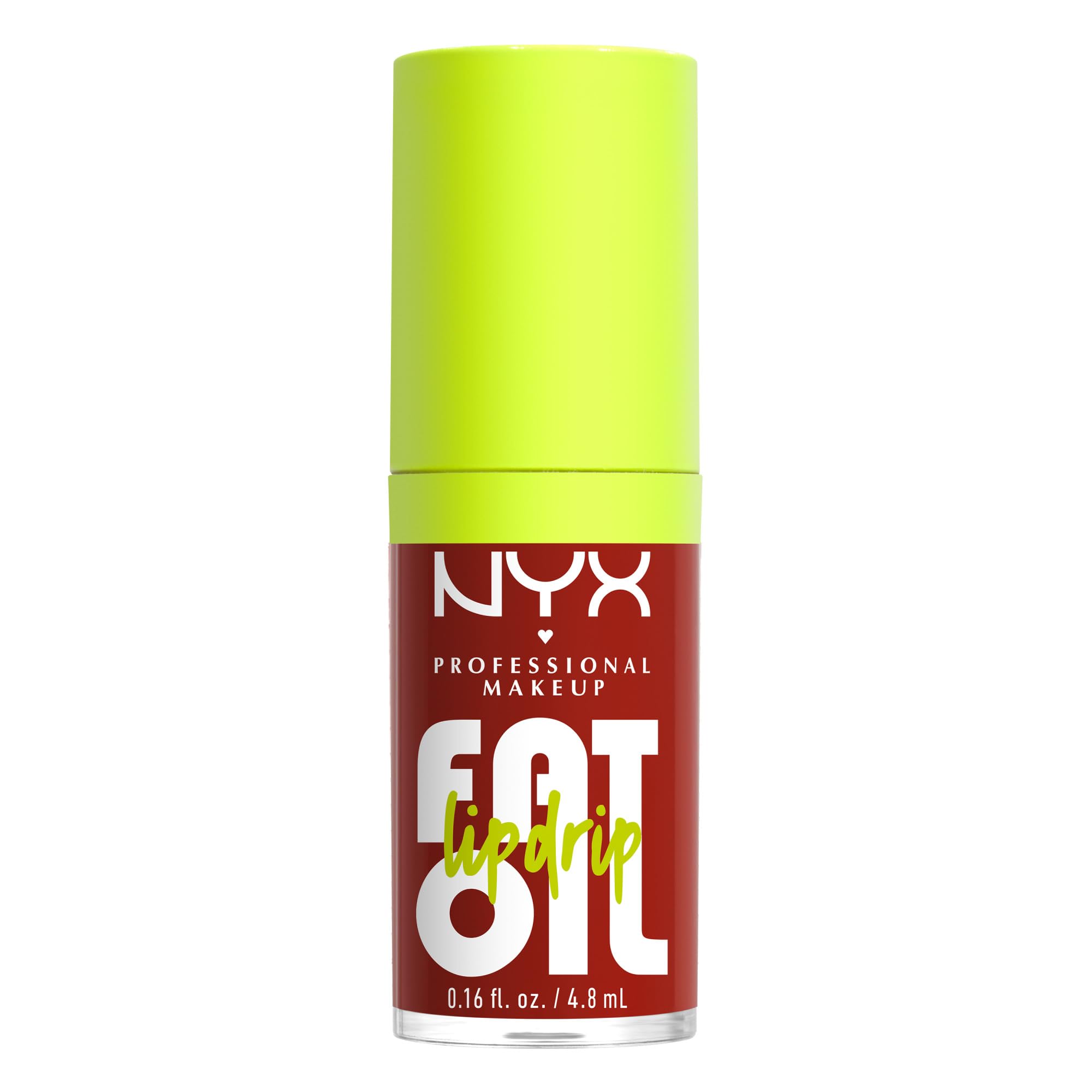 NYX Professional Makeup Lip Gloss, High Shine, Non-Sticky Finish, 12H Hydration, With Squalane, Rapsberry and Cloudberry Oils, Fat Oil Lip Drip, Shade: Losin' Cone-Trol (Creamy Neutral Nude)