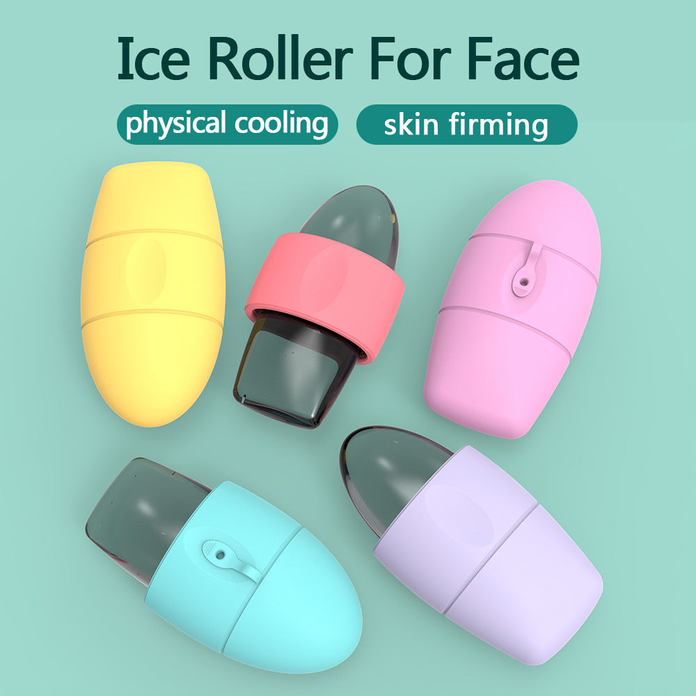 Silicone Ice Face Roller – in use on face