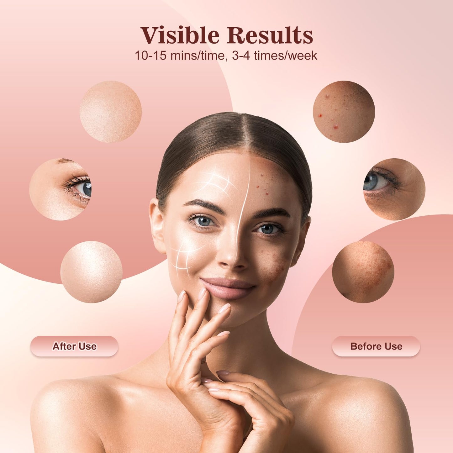 INTEO Red Light Therapy Face Mask – LED & Near-Infrared 850nm, 3 Modes