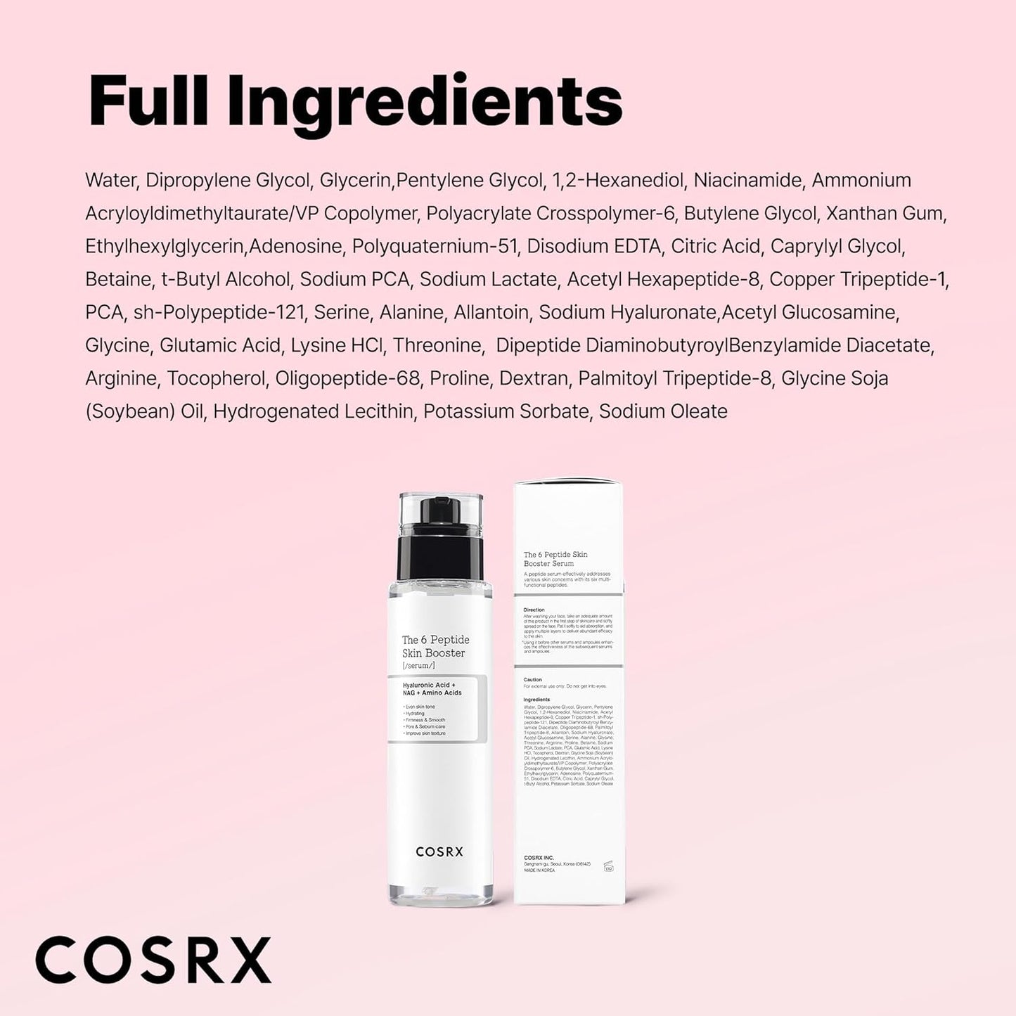 COSRX 6X Peptide Collagen Booster Serum – Korean Skincare Essence