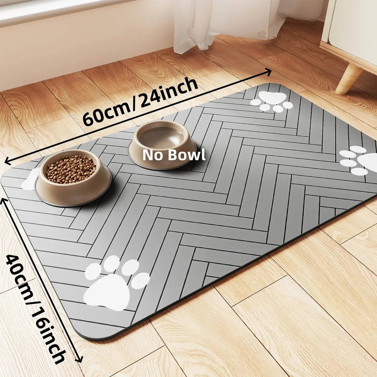 Pet Feeding Mat Waterproof Absorbent Non Slip Dog Cat