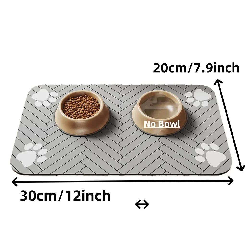 Pet Feeding Mat Waterproof Absorbent Non Slip Dog Cat
