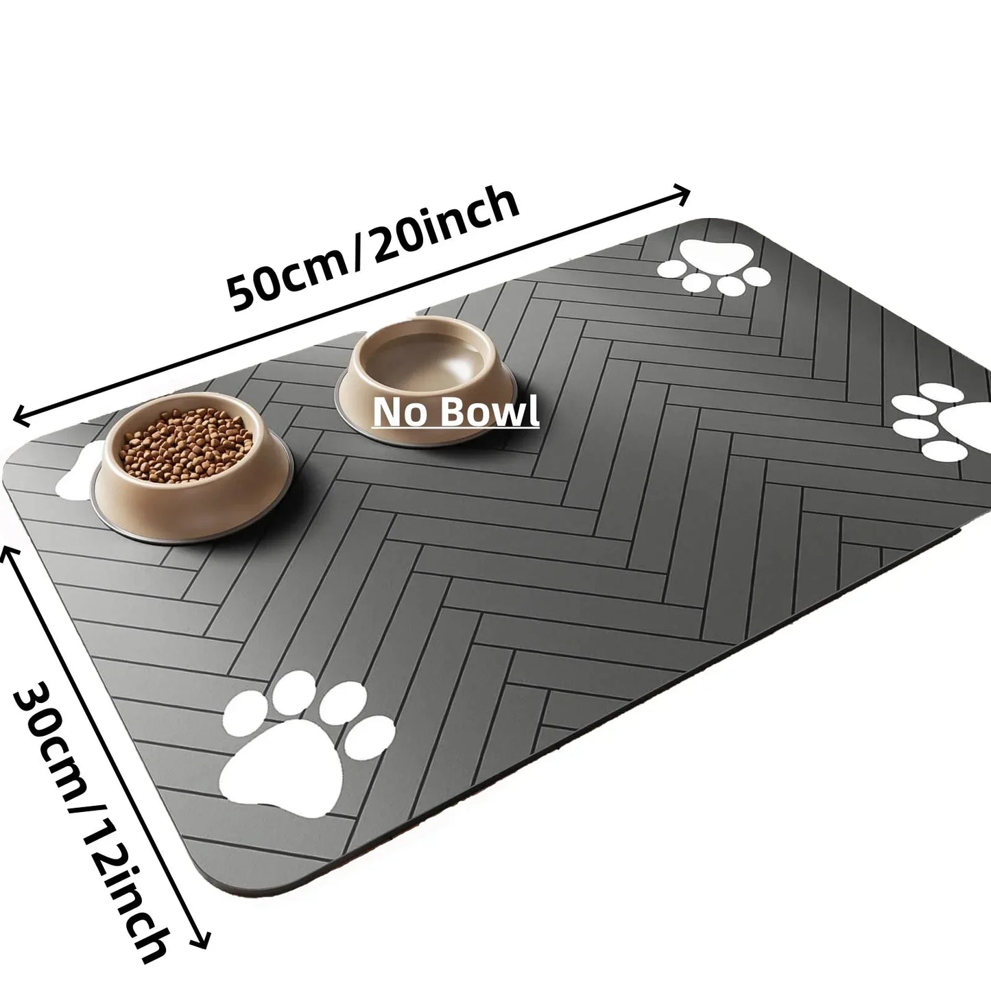 Pet Feeding Mat Waterproof Absorbent Non Slip Dog Cat