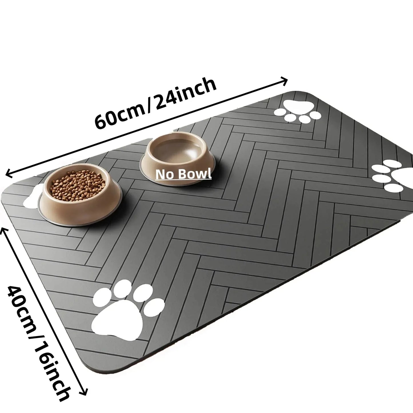 Pet Feeding Mat Waterproof Absorbent Non Slip Dog Cat - Set 2