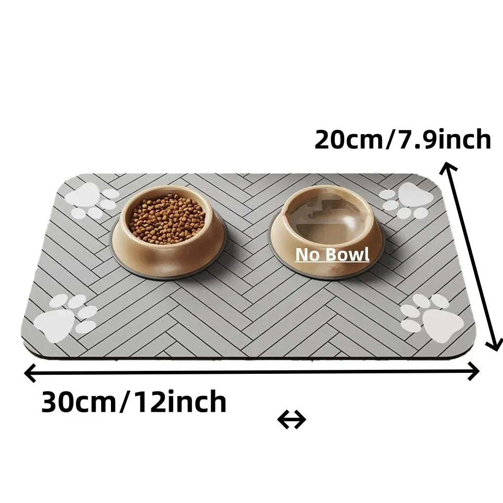 Pet Feeding Mat Waterproof Absorbent Non Slip Dog Cat - Set 2