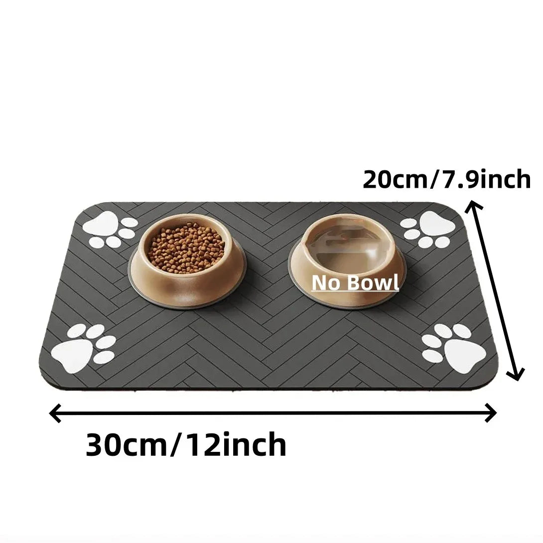 Pet Feeding Mat Waterproof Absorbent Non Slip Dog Cat