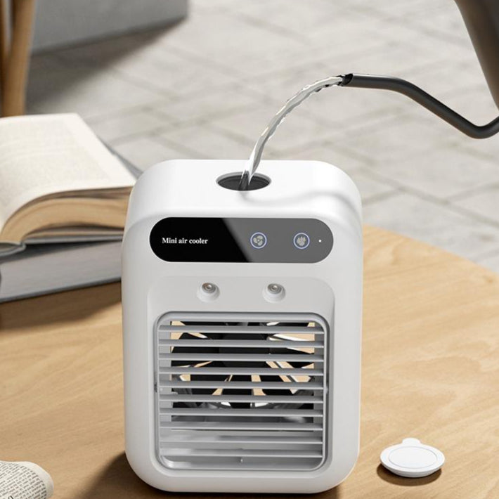 Portable Desktop Air Cooler Fan – side view