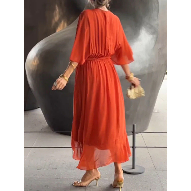 Flowy Batwing Maxi Dress – lifestyle
